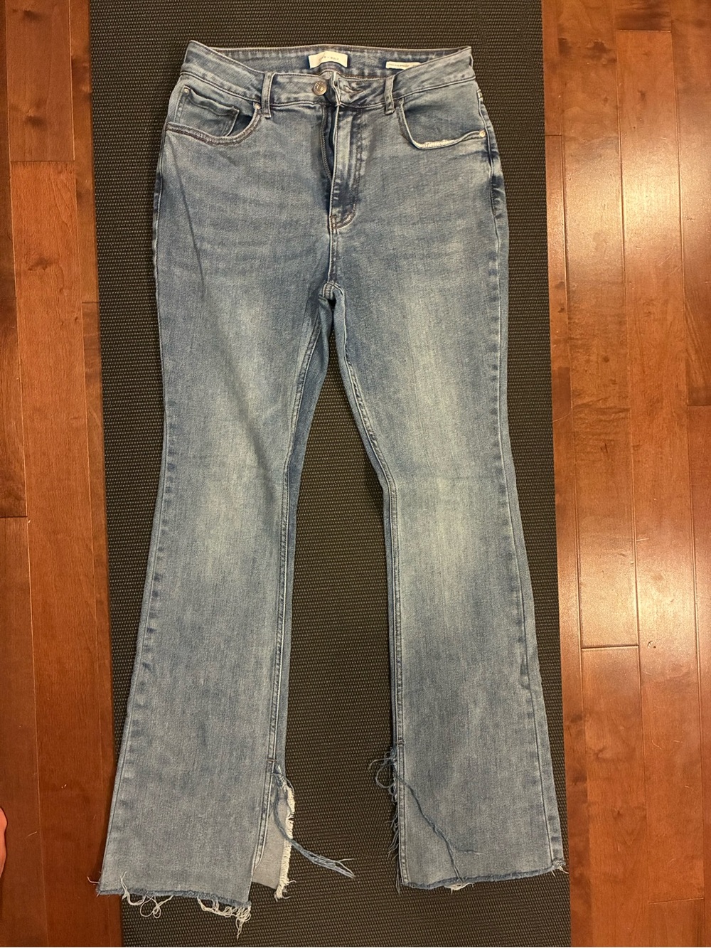 High-Rise Light Blue Flare Jeans for Women